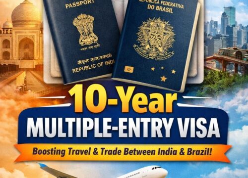 🇮🇳🤝🇧🇷 India–Brazil 10-Year Multiple-Entry Visa: A New Era of Travel & Trade